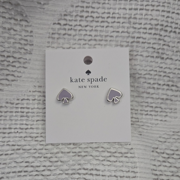 Kate Spade Silver Spade Earrings for Kids - Picture 1 of 4